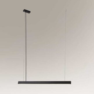 Czarna lampa wisząca Isaseki z oświetleniem LED