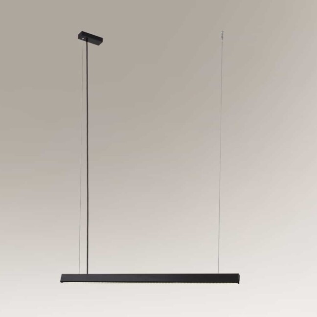 Czarna lampa wisząca Isaseki z oświetleniem LED