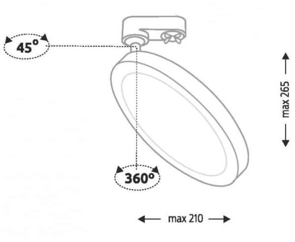 Okrągła biała lampa sufitowa LED Ito marki Profile Shilo