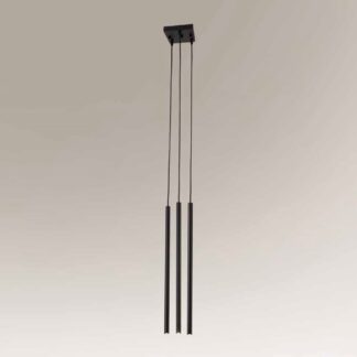 Potrójna wisząca lampa Kosame w kolorze czarnym