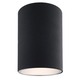 Czarna lampa sufitowa Tuba Tyber