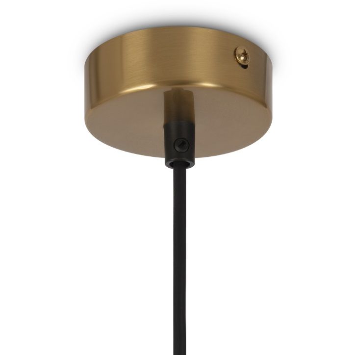 Nowoczesna wisząca lampa Ring 4 w kształcie okręgu z kulami w odcieniu złotego mosiądzu