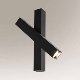 Czarna lampa sufitowa Mitsuma z możliwością regulacji