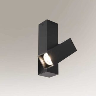 Regulowany sufitowy reflektor w kolorze czarnym Mitsuma