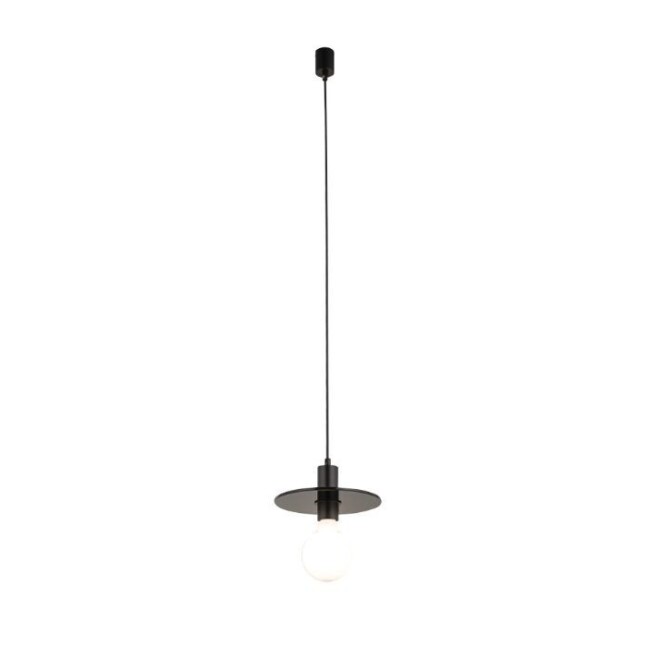 Metalowa lampa wisząca Ikeda w kształcie białego dysku – outlet