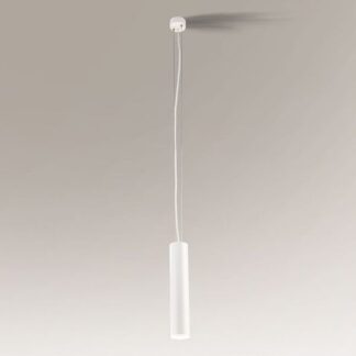 Biała lampa sufitowa Noda z długim, podłużnym kloszem