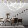 Biała, nowoczesna lampa wisząca Rope Light LED o długości 2 metrów