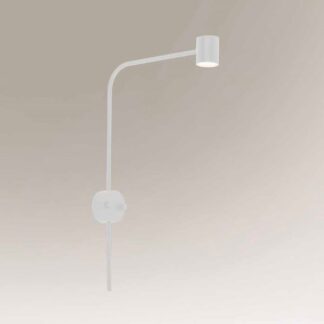 Stylowy biały kinkiet Sakata z wbudowanym oświetleniem LED