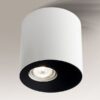 Elegancka lampa rurowa Toki w biało-czarnym kolorze