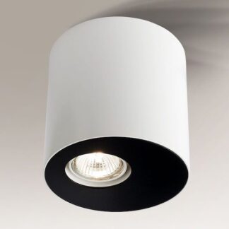 Elegancka lampa rurowa Toki w biało-czarnym kolorze