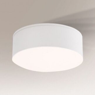 Nowoczesny biały plafon Tottori IL o smukłym, okrągłym kształcie