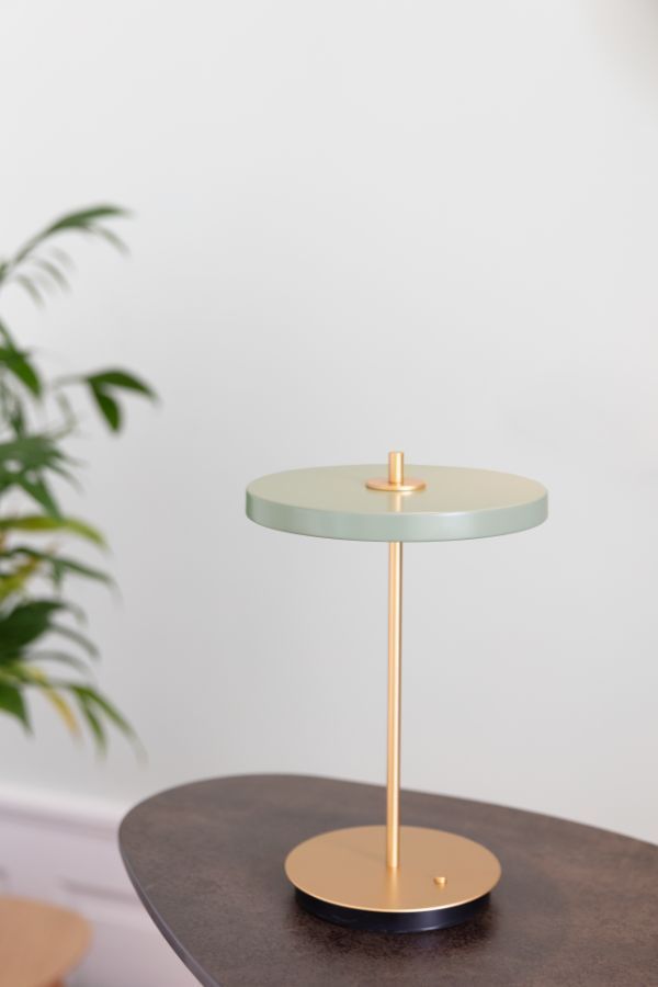 Bezprzewodowa jasnozielona lampa stołowa Asteria Move V2