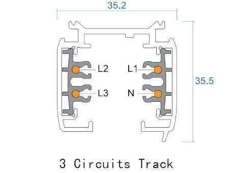 Biały szynoprzewód Profile Shilo o długości 2 metry