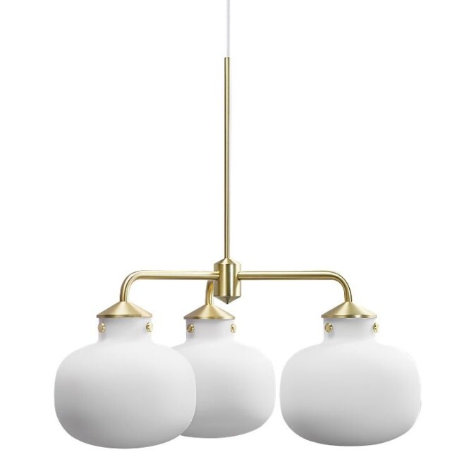 Outlet złoty żyrandol Raito – elegancki design, zdobione kule, Nordlux DFTP