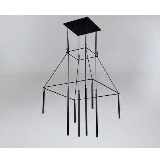 Czarna, duża lampa wisząca Alha H Dohar