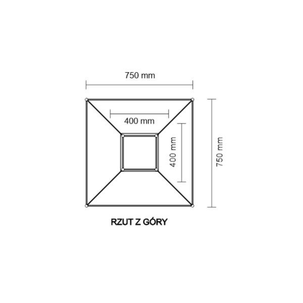 Czarna, duża lampa wisząca Alha H Dohar