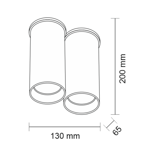 Czarny podwójny spot Arida