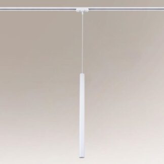 Lampa wisząca Yabu w formie białej tuby z kolekcji Profile Shilo