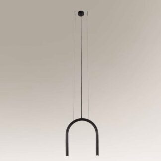 Czarna, niewielka lampa wisząca Sukomo