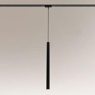 Czarna, wisząca lampa tubowa Yabu z kolekcji Profile Shilo