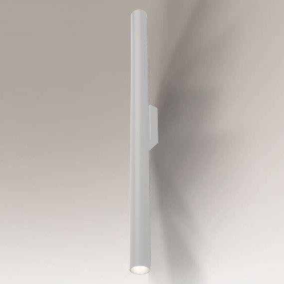 Biały, podłużny kinkiet Yabu