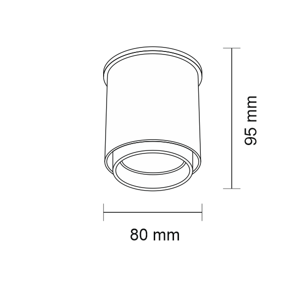 Okrągła biała lampa spot natynkowa Iga