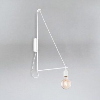 Nowoczesny biały kinkiet Kabe na wysięgniku do żarówek