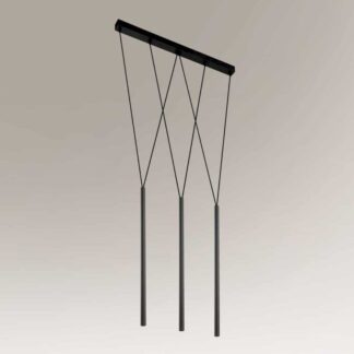 Nowoczesna, wisząca lampa Miaki w kolorze czarnym