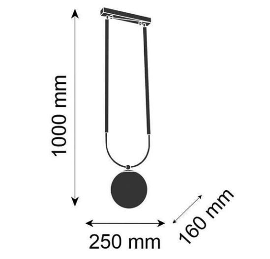 Biała lampa wisząca Balos z szklanym kloszem