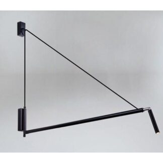 Czarny, regulowany kinkiet Nurh Dohar