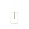 Złota lampa wisząca Faro o prostokątnym kształcie