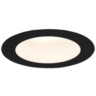 Nowoczesne, czarne oczko podtynkowe Tottori LED