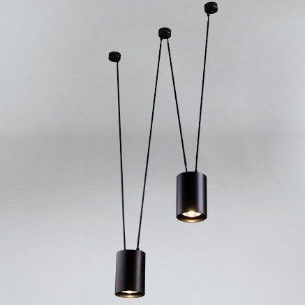 Nowoczesna czarna lampa wisząca Viwin z dwoma kloszami