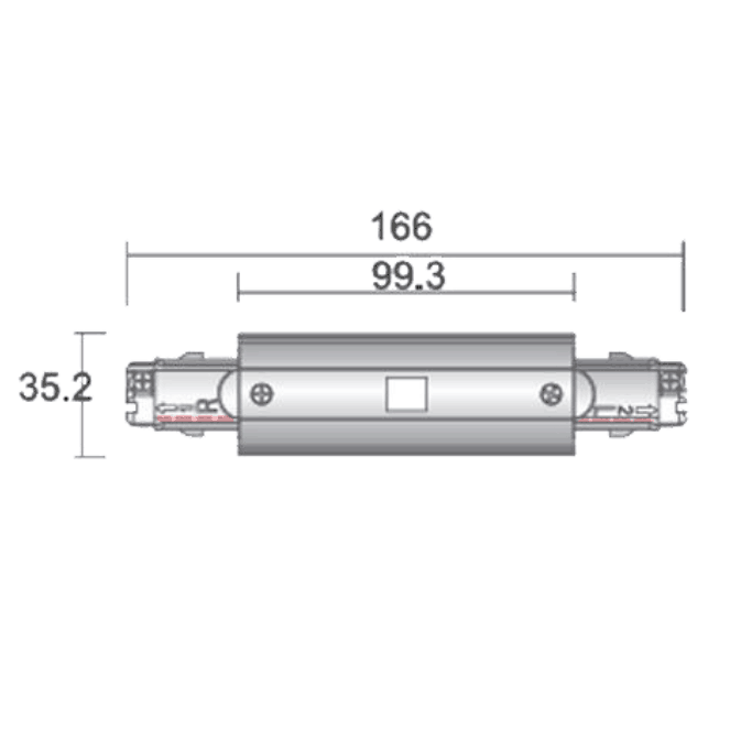 Biały łącznik zasilający do profili Shilo