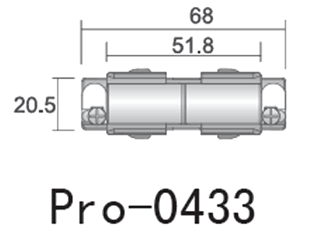 Biały łącznik liniowy Profile Shilo