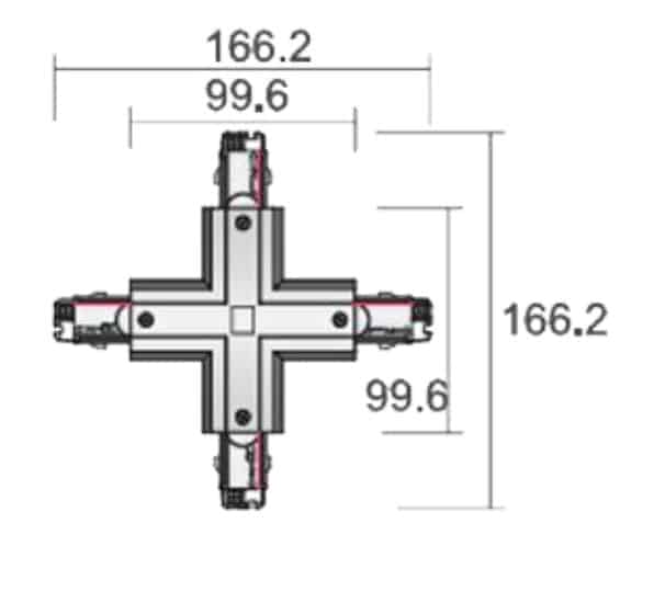 Biały łącznik krzyżowy Profile Shilo