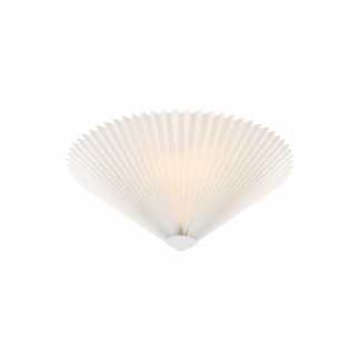 Biały kinkiet lub plafon Plisado wykonany z terylenu