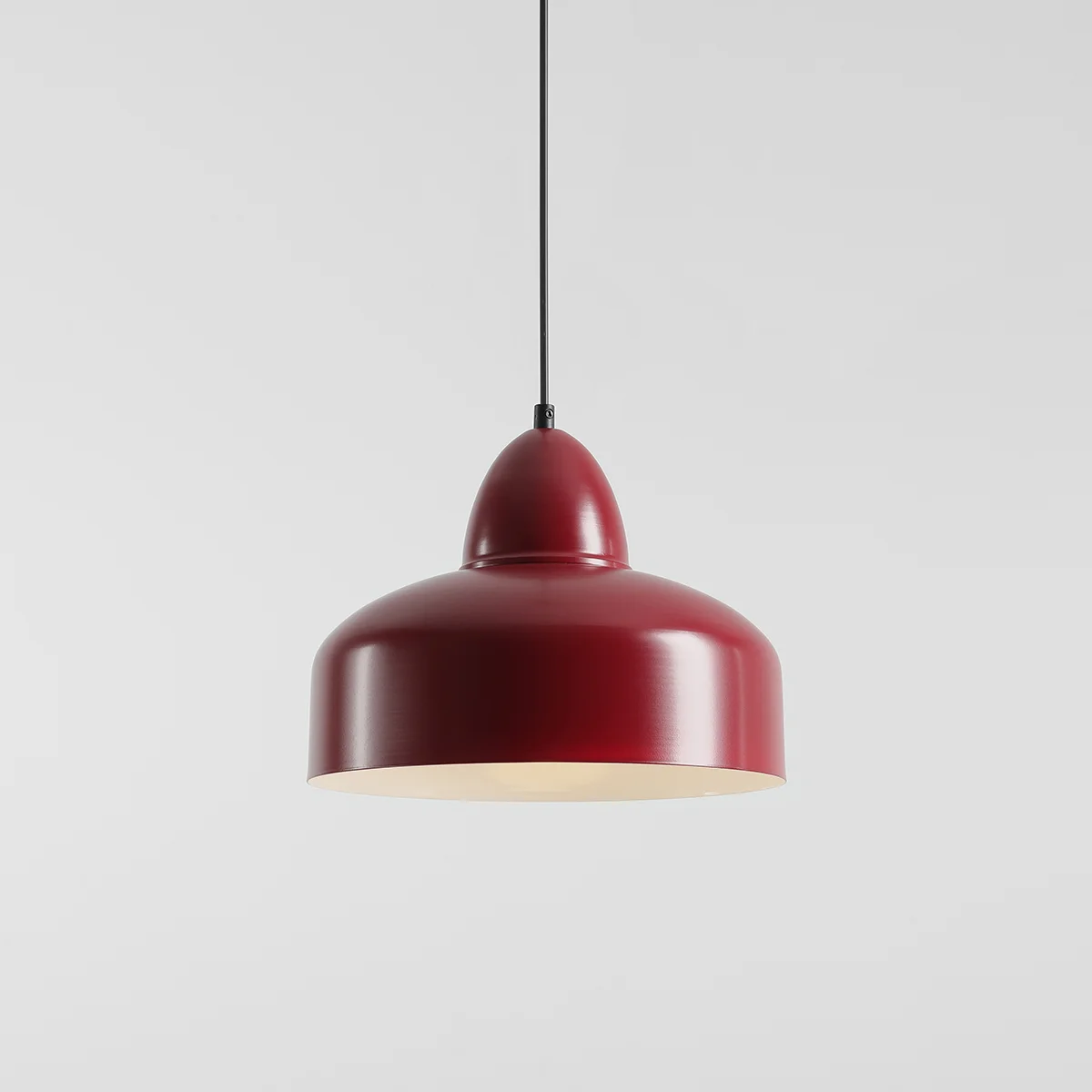 Czerwona wisząca lampa Como to nowoczesny, kompaktowy klosz z kolekcji Artera Colours