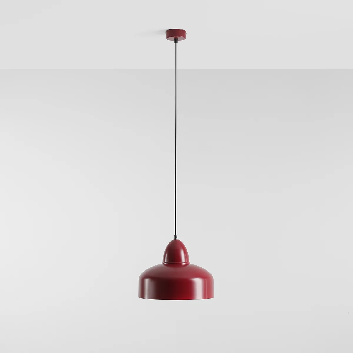 Czerwona wisząca lampa Como to nowoczesny, kompaktowy klosz z kolekcji Artera Colours