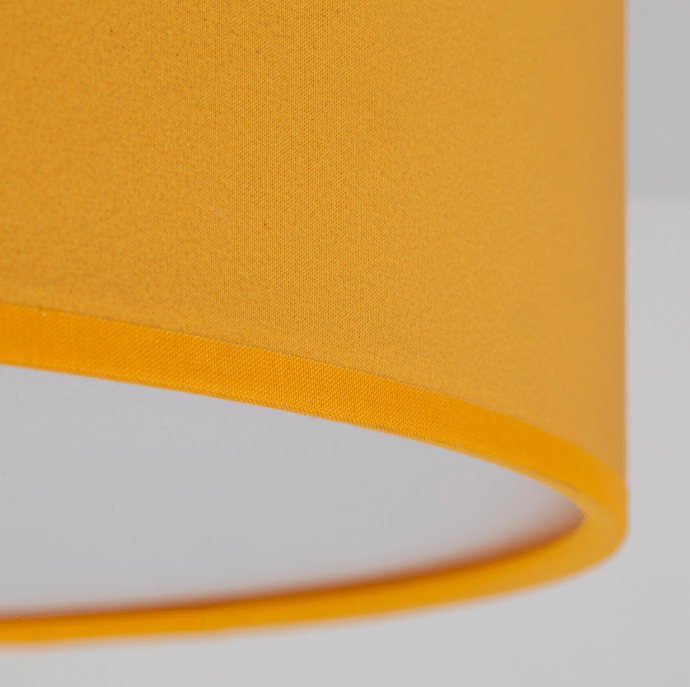 Designerska żółta lampa sufitowa Nicola o średnicy 38 cm