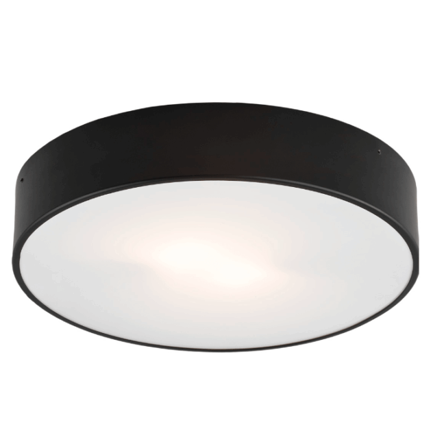 Plafon Darling w kolorze czarnym o imponującej średnicy 75 cm, idealny do salonu