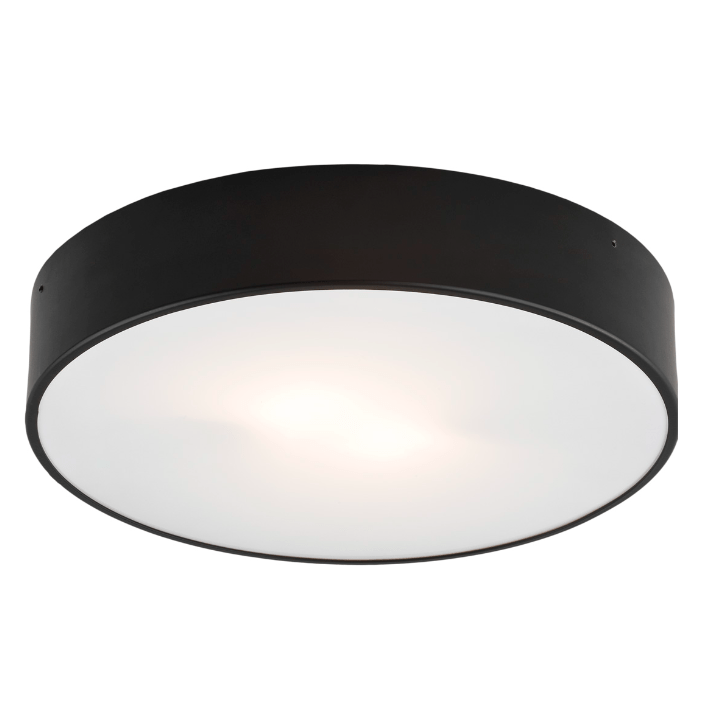 Plafon Darling w kolorze czarnym o imponującej średnicy 75 cm, idealny do salonu
