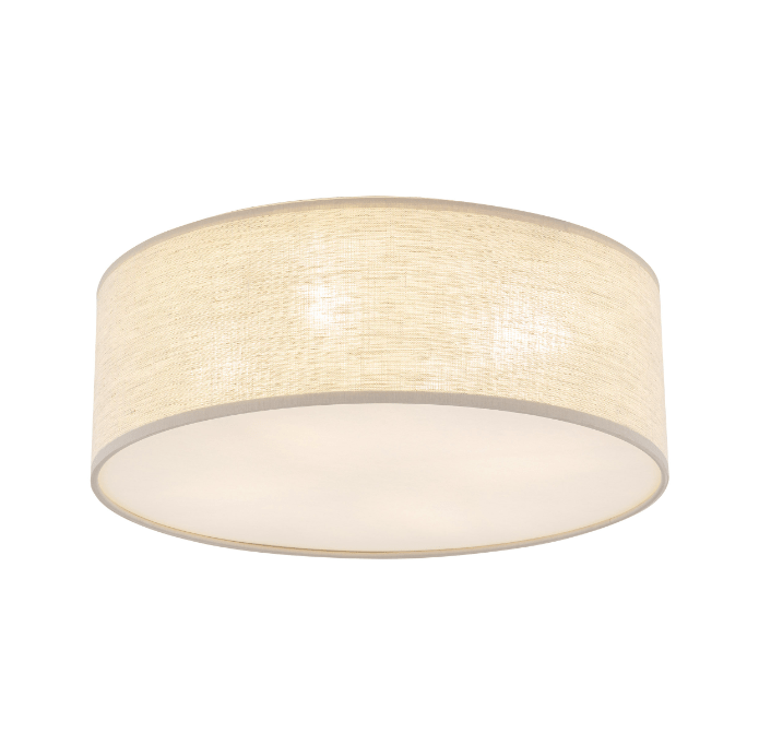 Beżowa okrągła lampa sufitowa Nicola o średnicy 38 cm