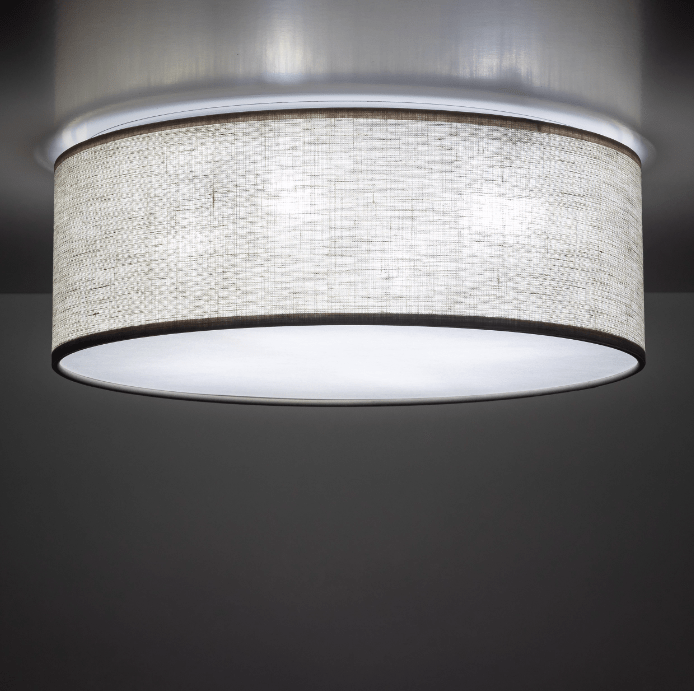 Beżowa okrągła lampa sufitowa Nicola o średnicy 38 cm