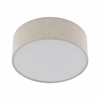 Beżowa okrągła lampa sufitowa Nicola o średnicy 38 cm