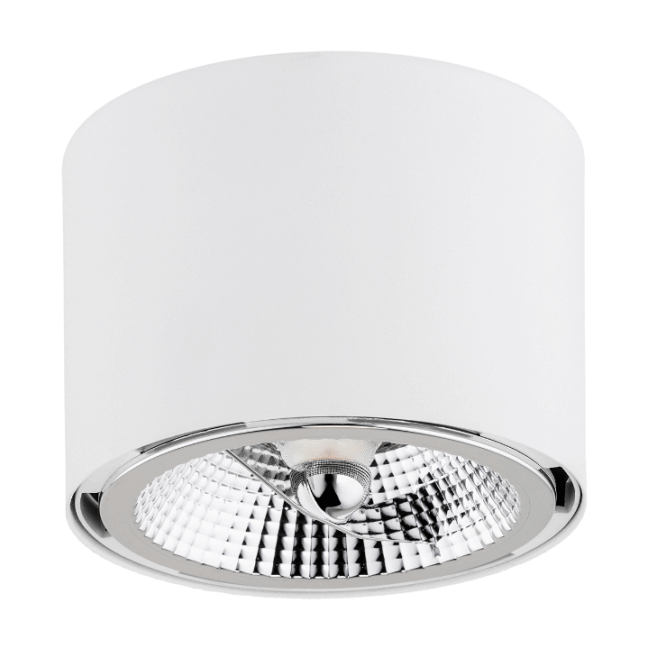 Biała halogenowa tuba sufitowa Clevland – spot LED AR111 GU10
