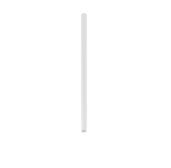 Biała lampa rurowa Fourty M o wysokości 75 cm