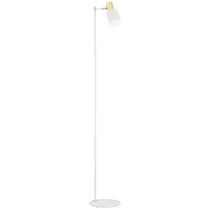 Stylowa lampa stojąca Doria w biało-złotych barwach, idealna do sypialni marki Argon