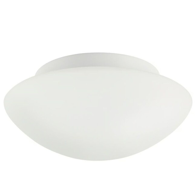 Biały sufitowy plafon Ufo Maxi o średnicy 30 cm od Nordlux, klasa szczelności IP44/43