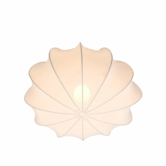 Biały materiałowy plafon Aeron 40 od Nordlux w stylu skandynawskim